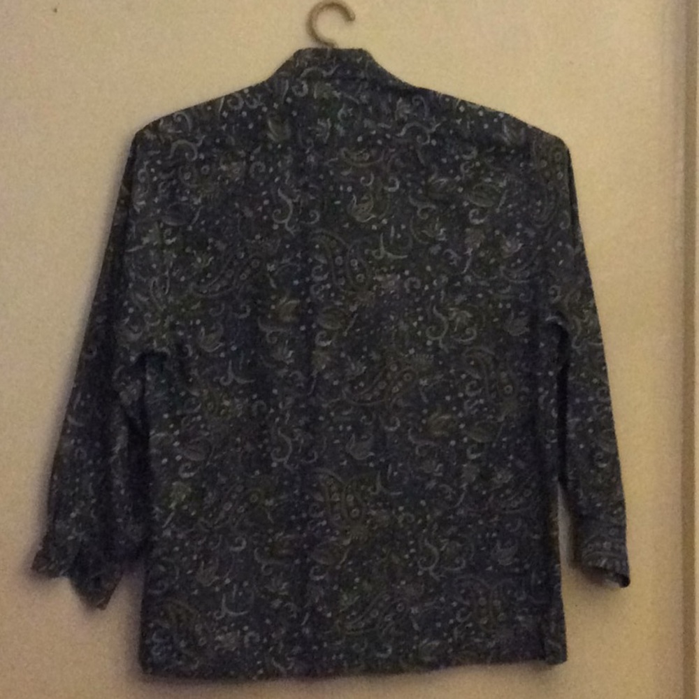 Joseph Abboud Men’s Paisley Button Down Medium - Picture 3 of 5